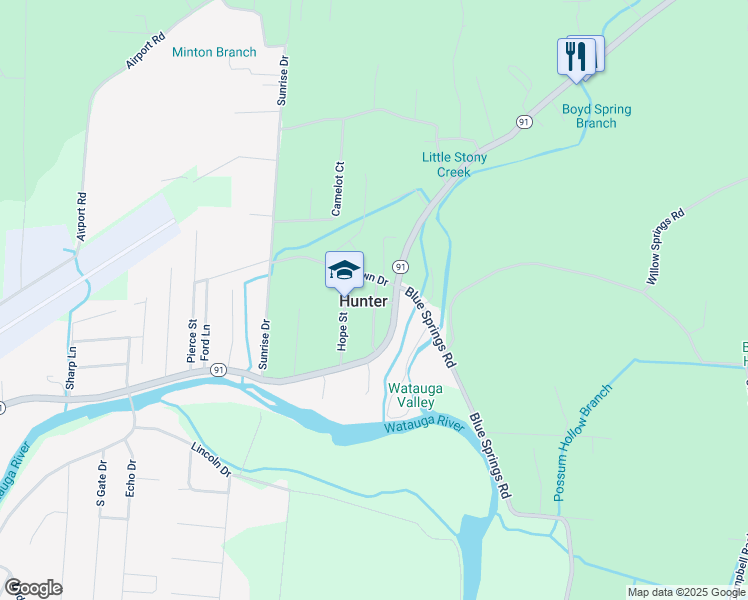 map of restaurants, bars, coffee shops, grocery stores, and more near in Elizabethton