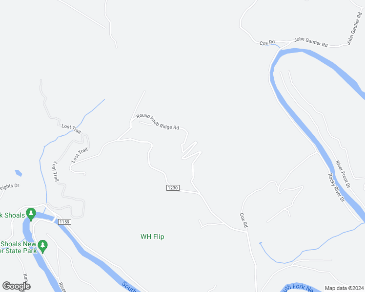 map of restaurants, bars, coffee shops, grocery stores, and more near 619 Round Knob Ridge Road in West Jefferson