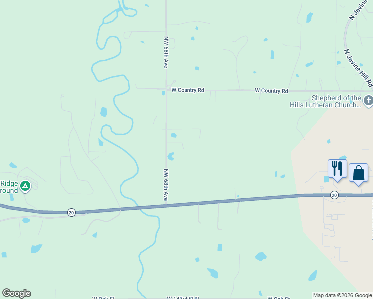 map of restaurants, bars, coffee shops, grocery stores, and more near 14957 North 68 West Avenue in Skiatook
