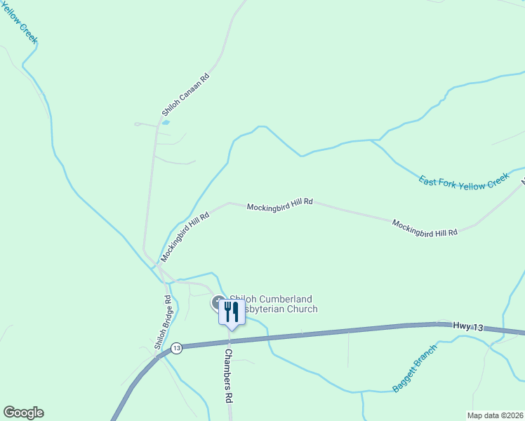 map of restaurants, bars, coffee shops, grocery stores, and more near 2685 Mockingbird Hill Road in Palmyra