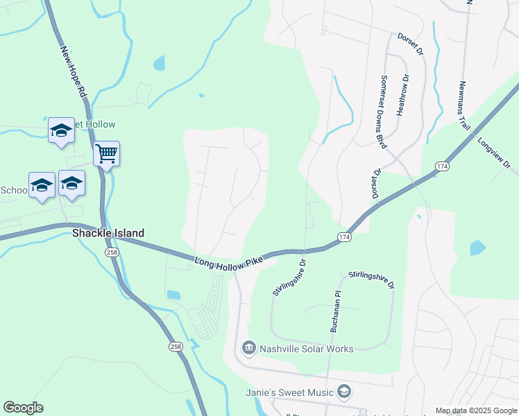 map of restaurants, bars, coffee shops, grocery stores, and more near 1005 Thorn Hill Court in Hendersonville
