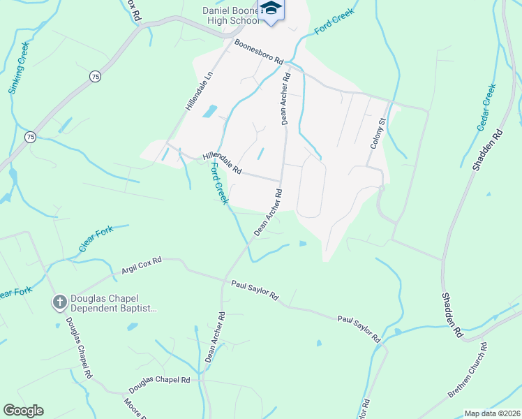 map of restaurants, bars, coffee shops, grocery stores, and more near 109 Leedy Lane in Jonesborough