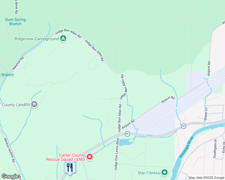 map of restaurants, bars, coffee shops, grocery stores, and more near 124 Crockett Lane in Elizabethton
