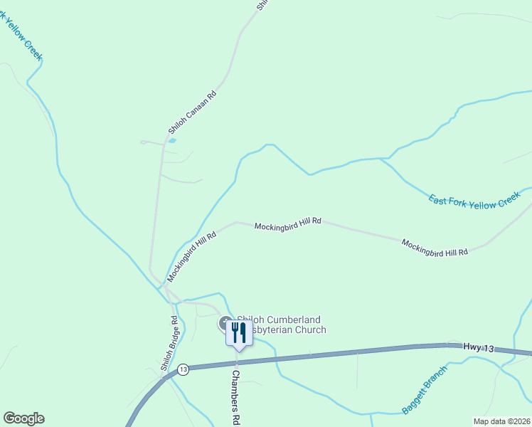 map of restaurants, bars, coffee shops, grocery stores, and more near 2685 Mockingbird Hill Road in Palmyra