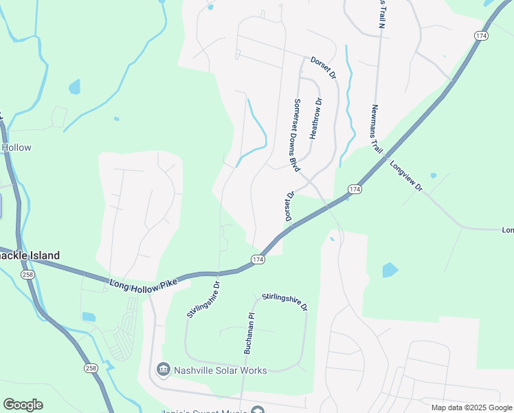 map of restaurants, bars, coffee shops, grocery stores, and more near 2890 Long Hollow Pike in Hendersonville