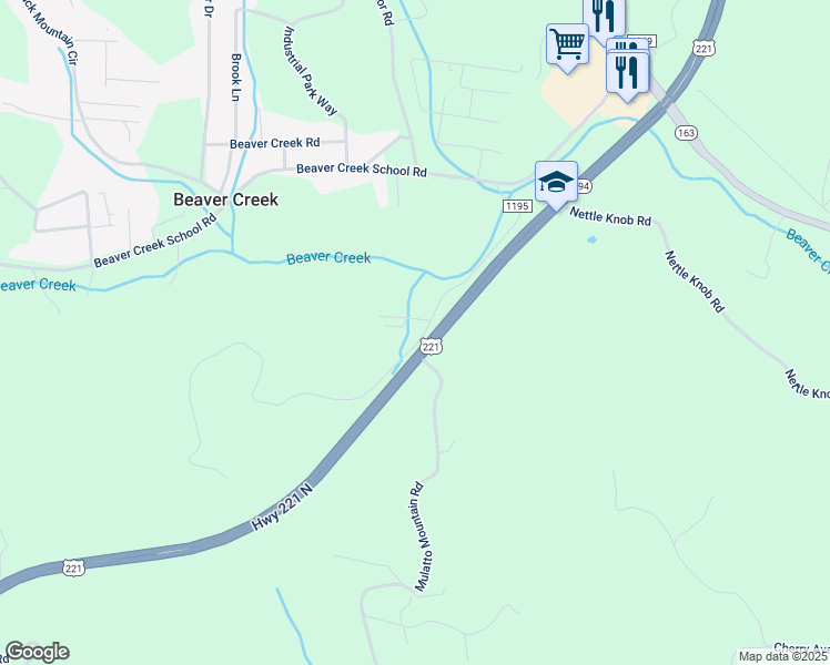 map of restaurants, bars, coffee shops, grocery stores, and more near 540 Helen Blevins Road in West Jefferson