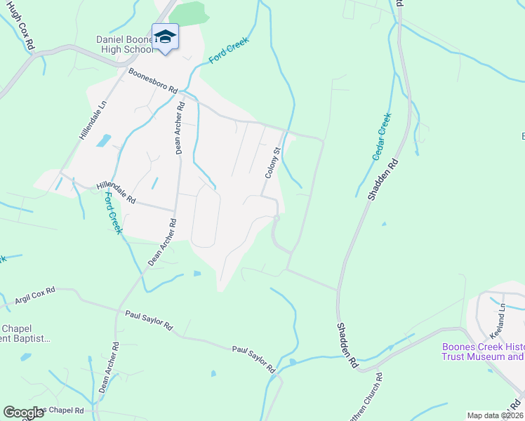 map of restaurants, bars, coffee shops, grocery stores, and more near 66 Sunset Ridge Court in Gray