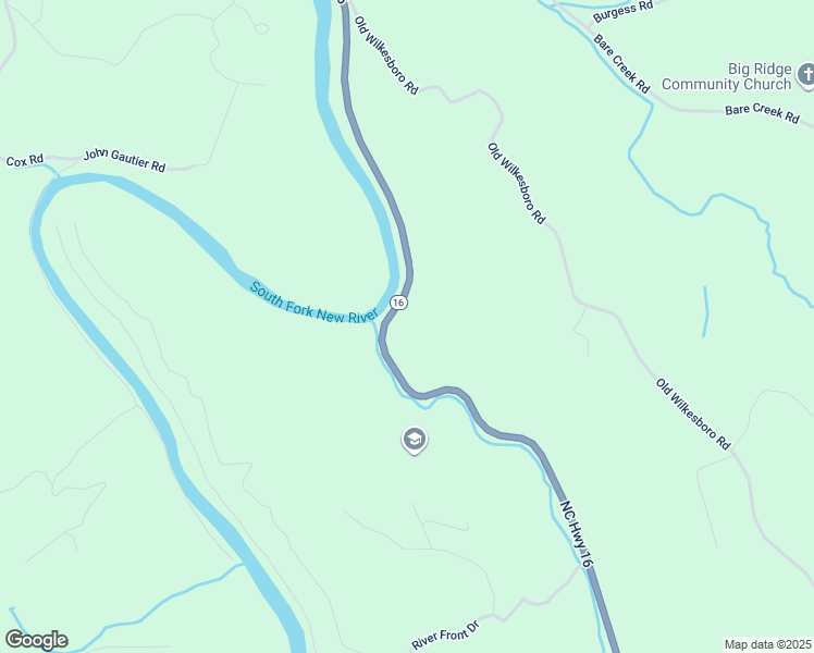 map of restaurants, bars, coffee shops, grocery stores, and more near 5189 North Carolina 16 in Jefferson