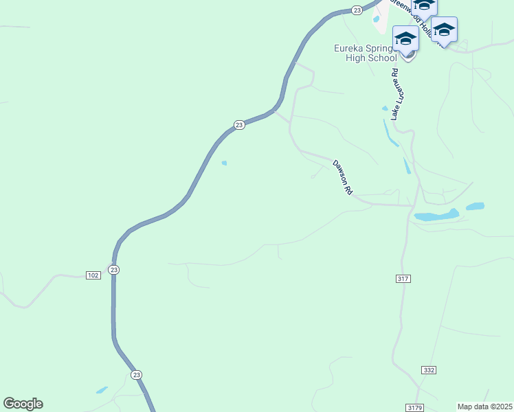 map of restaurants, bars, coffee shops, grocery stores, and more near 11 Valley View Trailer Park in Eureka Springs