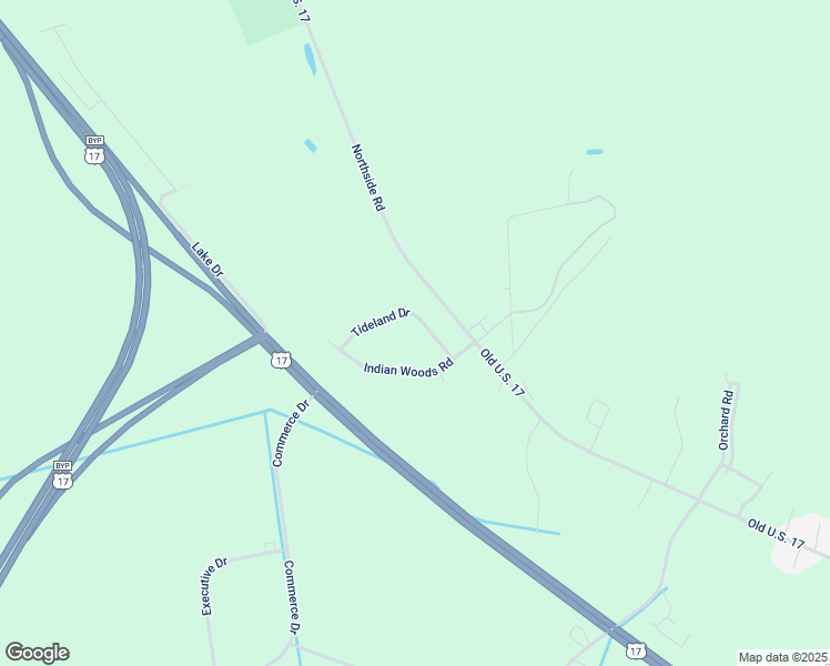 map of restaurants, bars, coffee shops, grocery stores, and more near 107 Tideland Drive in Elizabeth City