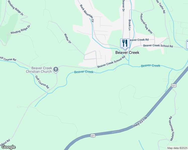 map of restaurants, bars, coffee shops, grocery stores, and more near 1241 Beaver Creek School Road in West Jefferson