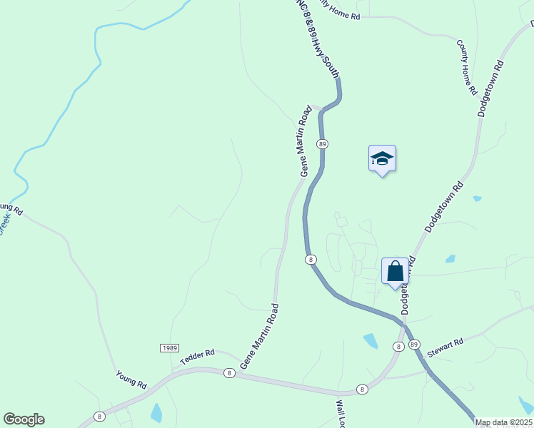 map of restaurants, bars, coffee shops, grocery stores, and more near 1299 Gene Martin Road in Walnut Cove