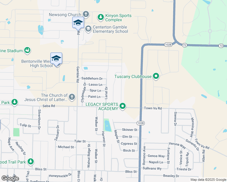 map of restaurants, bars, coffee shops, grocery stores, and more near 1181 Ellen Ray Lane in Centerton
