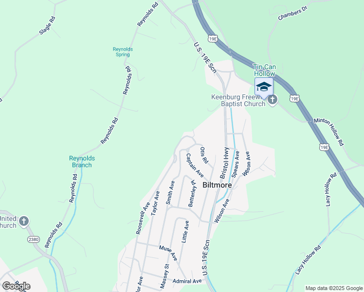 map of restaurants, bars, coffee shops, grocery stores, and more near 203 Smith Ave in Elizabethton