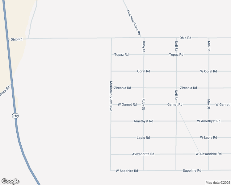 map of restaurants, bars, coffee shops, grocery stores, and more near 1961 Zirconia Road in Pahrump