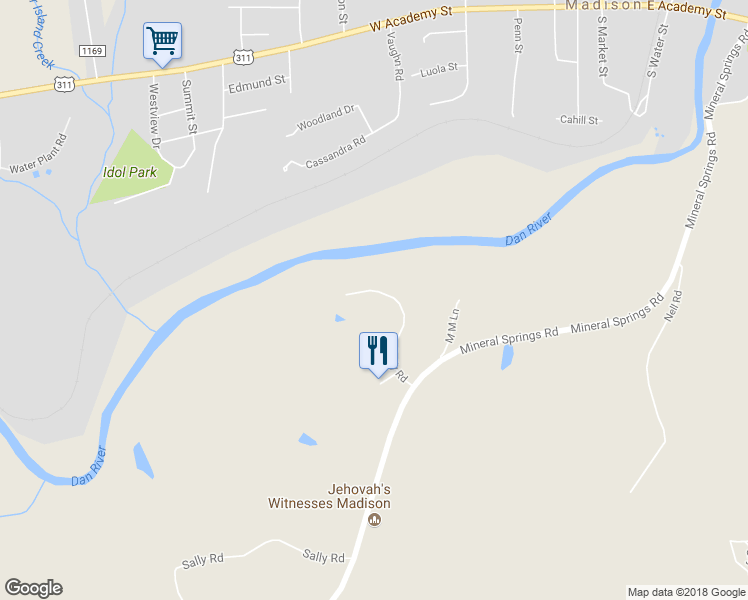 map of restaurants, bars, coffee shops, grocery stores, and more near 246 Dolly Road in Madison