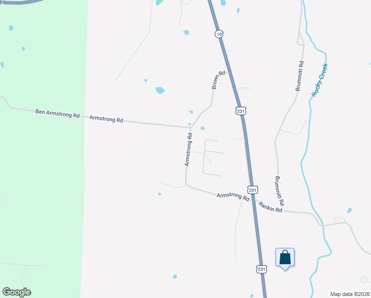 map of restaurants, bars, coffee shops, grocery stores, and more near 560 Armstrong Road in Castalian Springs