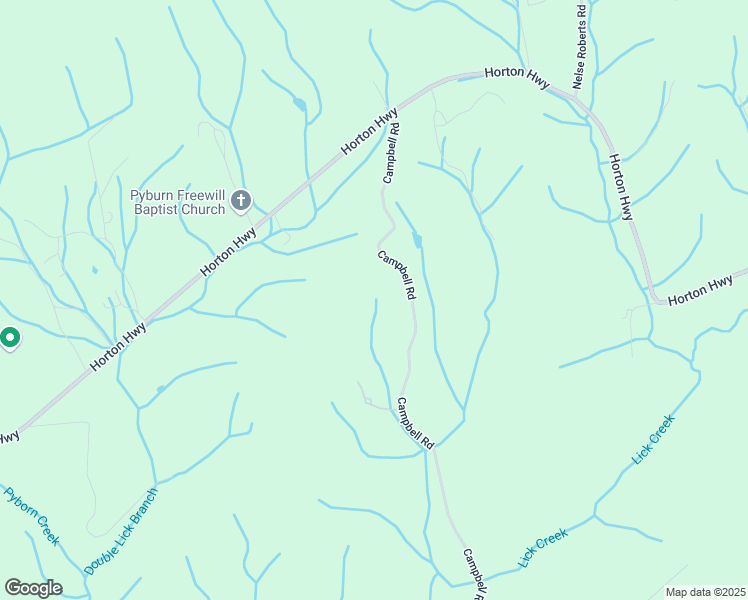 map of restaurants, bars, coffee shops, grocery stores, and more near 510 Campbell Road in Greeneville