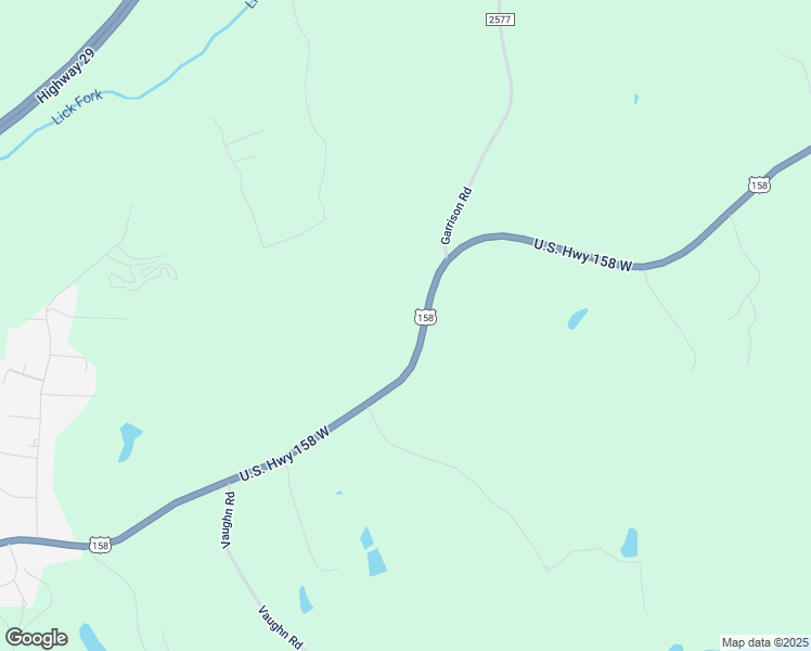 map of restaurants, bars, coffee shops, grocery stores, and more near 2481 U.S. 158 in Reidsville