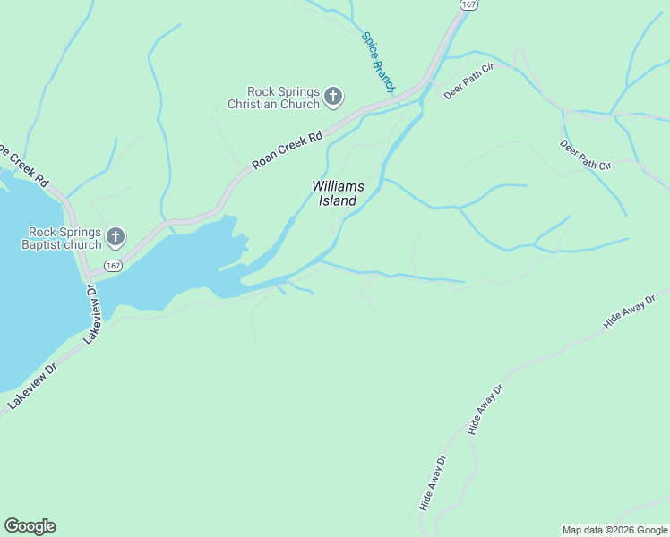 map of restaurants, bars, coffee shops, grocery stores, and more near R D Campbell Road in Johnson County