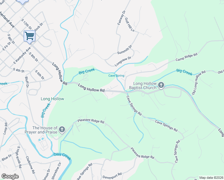 map of restaurants, bars, coffee shops, grocery stores, and more near 1032 Gibson Lane in LaFollette