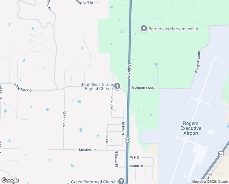 map of restaurants, bars, coffee shops, grocery stores, and more near 3911 N 3rd St in Rogers