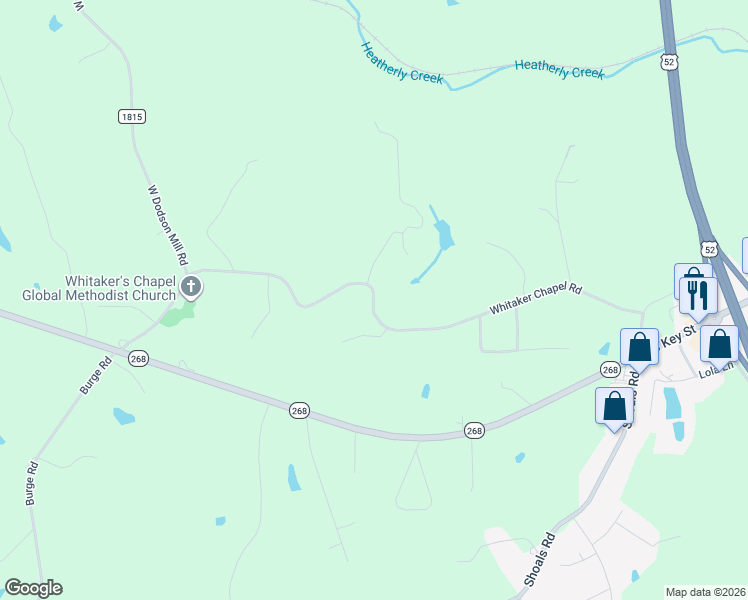map of restaurants, bars, coffee shops, grocery stores, and more near 470 State Road 2047 in Pilot Mountain