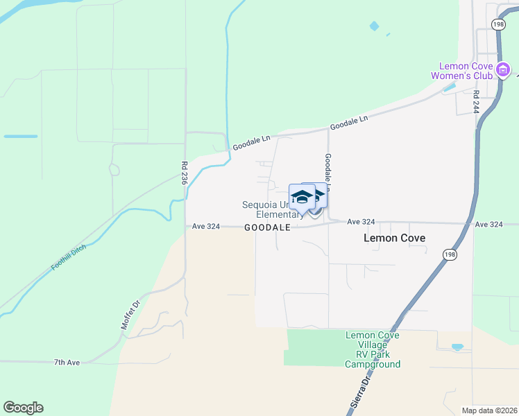map of restaurants, bars, coffee shops, grocery stores, and more near 23798 Avenue 324 in Woodlake