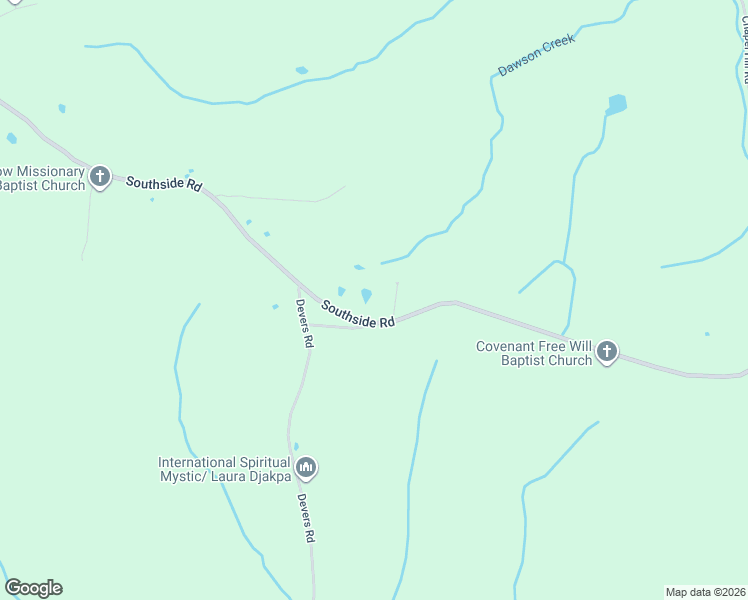 map of restaurants, bars, coffee shops, grocery stores, and more near 1421 Southside Road in Southside