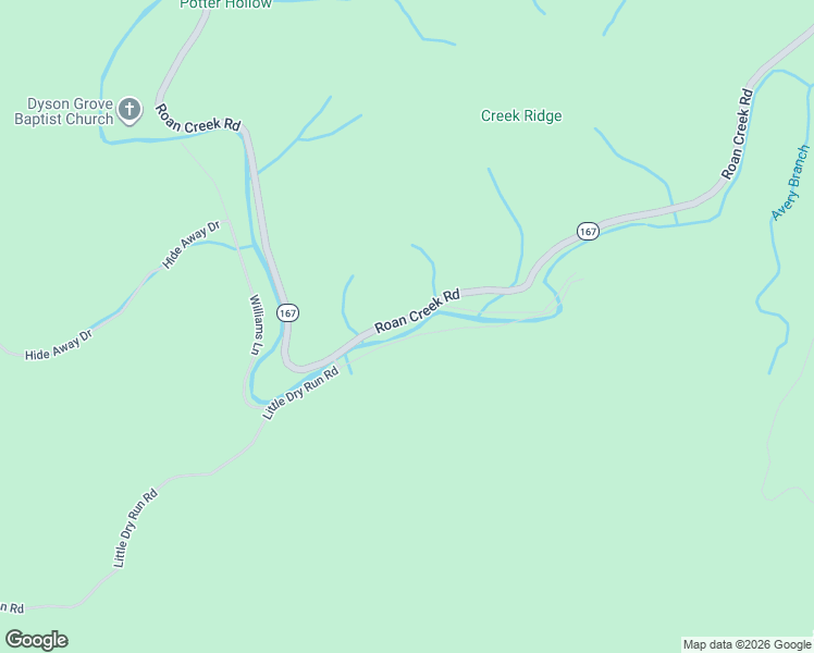 map of restaurants, bars, coffee shops, grocery stores, and more near 7585 Roan Creek Road in Butler