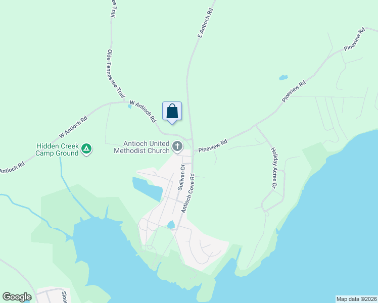 map of restaurants, bars, coffee shops, grocery stores, and more near 44 Antioch Cove Rd in Henry