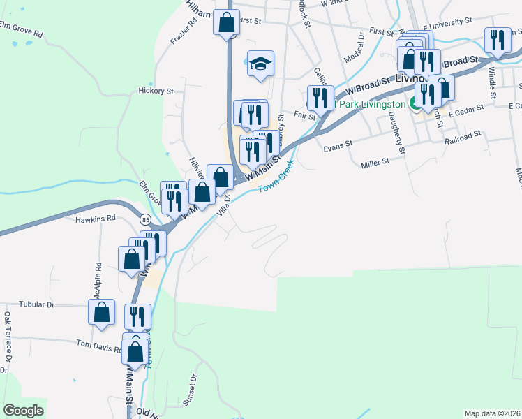 map of restaurants, bars, coffee shops, grocery stores, and more near 147 Chestnut Hill Road in Livingston
