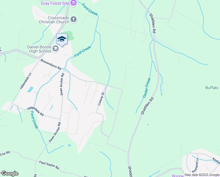 map of restaurants, bars, coffee shops, grocery stores, and more near 355 Boonesboro Road in Gray