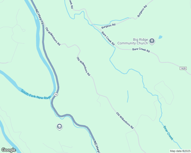 map of restaurants, bars, coffee shops, grocery stores, and more near 1035 Old Wilkesboro Road in Jefferson