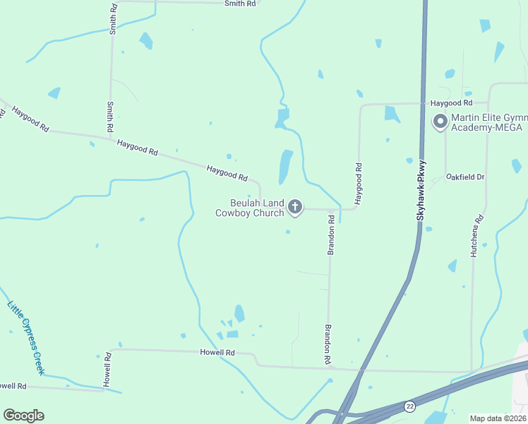 map of restaurants, bars, coffee shops, grocery stores, and more near 1041 Haygood Road in Martin