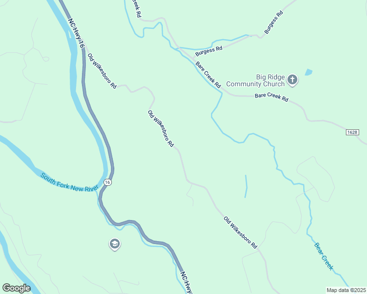 map of restaurants, bars, coffee shops, grocery stores, and more near 1035 Old Wilkesboro Road in Jefferson