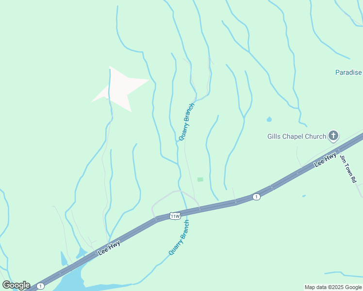 map of restaurants, bars, coffee shops, grocery stores, and more near 151 Rough Hollow Road in Mooresburg