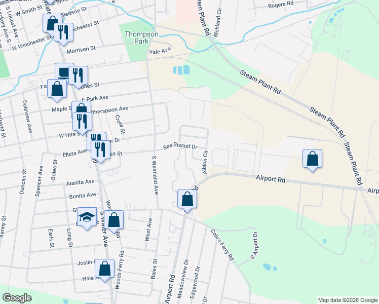 map of restaurants, bars, coffee shops, grocery stores, and more near 406 Hartford Circle in Gallatin