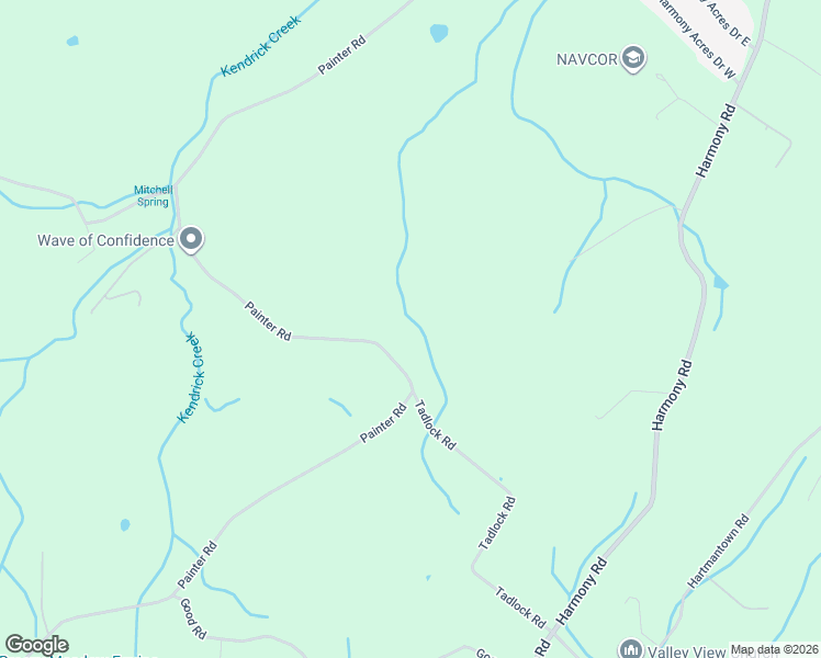 map of restaurants, bars, coffee shops, grocery stores, and more near 580 Painter Road in Fall Branch