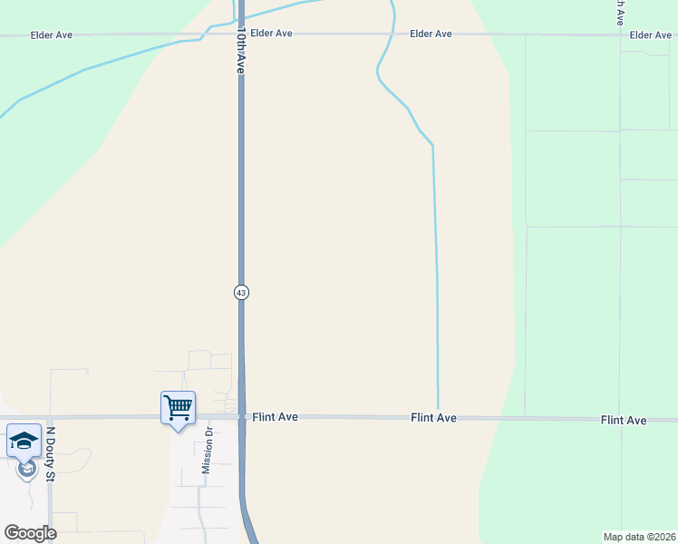 map of restaurants, bars, coffee shops, grocery stores, and more near 6505 10th Avenue in Hanford