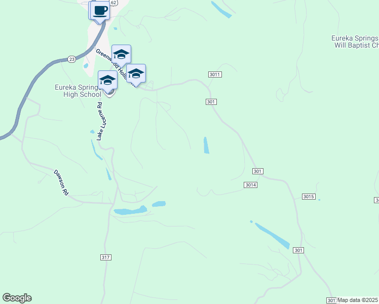 map of restaurants, bars, coffee shops, grocery stores, and more near 81 Stoppel Road in Eureka Springs