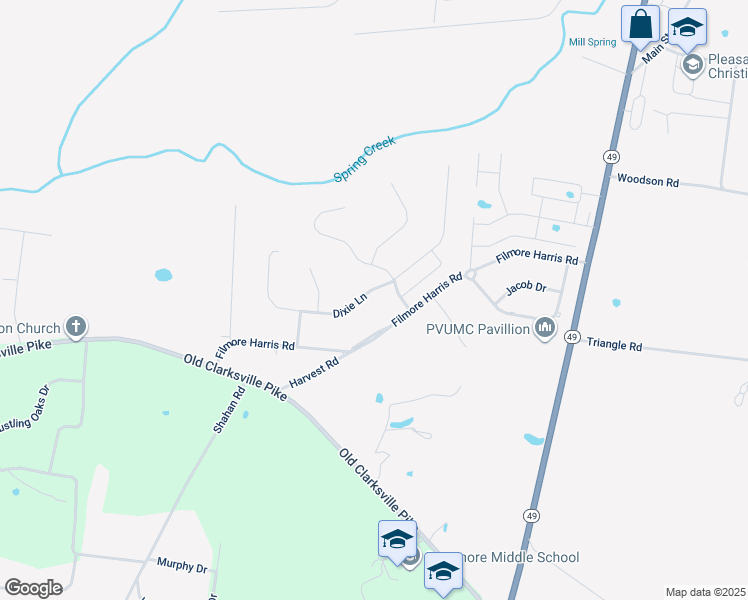map of restaurants, bars, coffee shops, grocery stores, and more near 528 Dixie Lane in Pleasant View