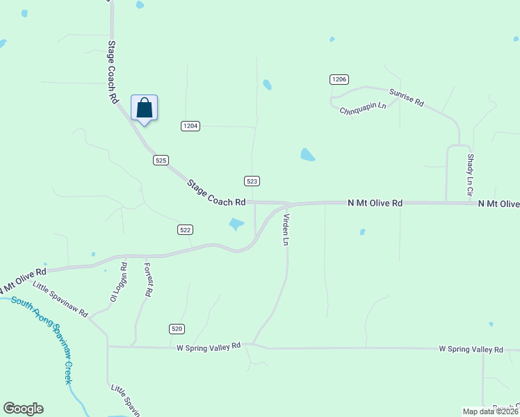 map of restaurants, bars, coffee shops, grocery stores, and more near 16393 Stage Coach Road in Gravette
