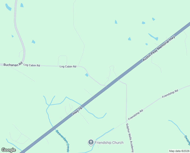 map of restaurants, bars, coffee shops, grocery stores, and more near 170 Log Cabin Road in Buchanan