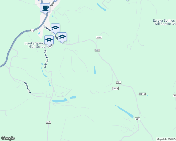 map of restaurants, bars, coffee shops, grocery stores, and more near 81 Stoppel Road in Eureka Springs