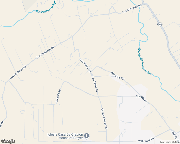 map of restaurants, bars, coffee shops, grocery stores, and more near 4 Las Tusas Road in Ranchos de Taos