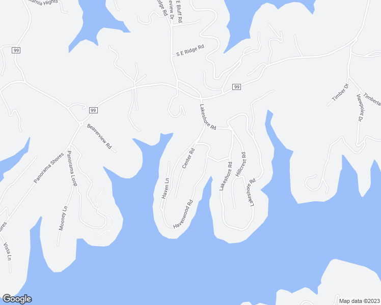 map of restaurants, bars, coffee shops, grocery stores, and more near Center Road in Eureka Springs