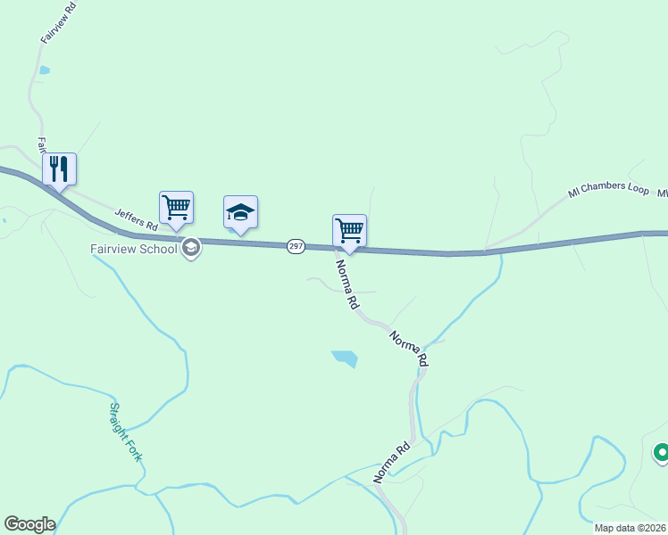 map of restaurants, bars, coffee shops, grocery stores, and more near 170 Norma Road in Huntsville