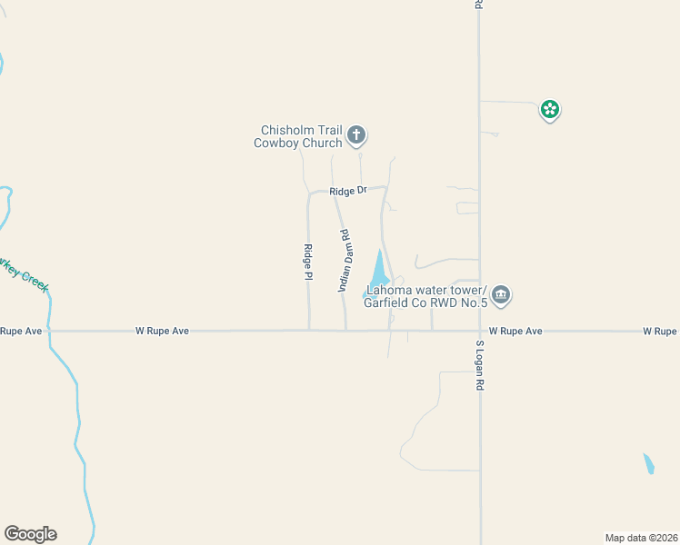 map of restaurants, bars, coffee shops, grocery stores, and more near 1712 Indian Dam Road in Lahoma