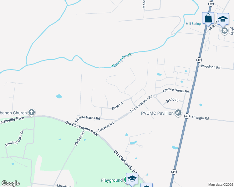 map of restaurants, bars, coffee shops, grocery stores, and more near 528 Dixie Lane in Pleasant View